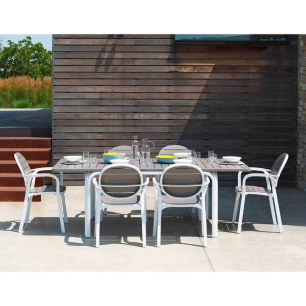 CONJUNTO JARDÍN NARDI MESA ALLORO 140 + SILLÓN PALMA