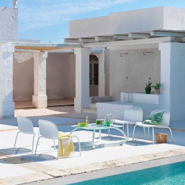 CONJUNTO JARDÍN NARDI SILLÓN NINFEA RELAX + MESA LOTO